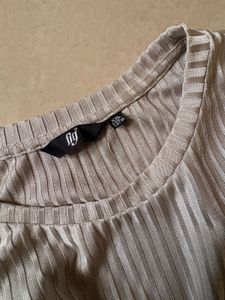 FIG Ribbed Half-Sleeve Top | XXL | Bust 42