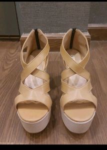 ELLE Tan Platform Heels