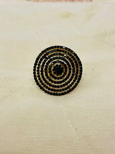 Sparkling Black Gemstone Ring