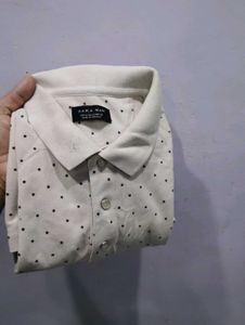 Men's Zara Man Star Print Polo Shirt
