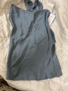 Elegant Satin Cowl Neck Top