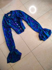 90s vintage blue coquette top 🧁🛸🥂🎢