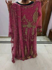 Stunning Pink Embellished Ethnic Gown
