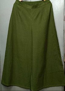 Elegant Olive Green Palazzo Pants
