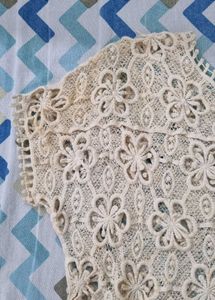 Floral Knit Lace Crop Top