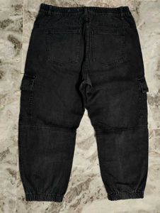 Men's Black Cargo Pants Streetwear style