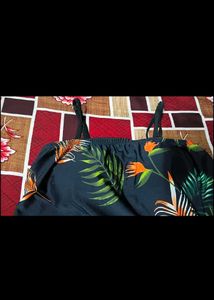 Tropical Print Pajama Top