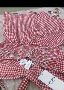 Cute Gingham Halter Romper