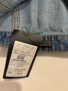 Denim Button-Up Mini Skirt