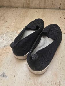 Black Knit Ballet Flats