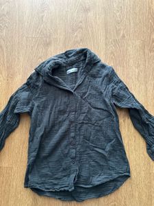 Classic Charcoal Grey Button-Up Shirt