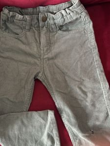 high rise corodroy torn jeans,green age 4 to 5