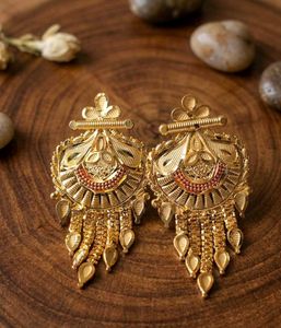 Exquisite Gold Tone Ethnic Earrings