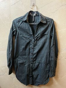Classic Dark Grey Button-Up Shirt