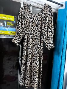 Leopard Print Midi Dress