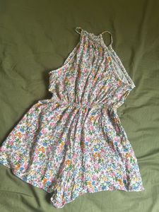 Floral Halter Neck Romper