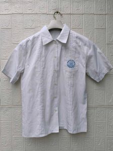 New with tag Korean White Button-Up Crop Top