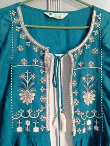 Boho Teal Kurta Tunic