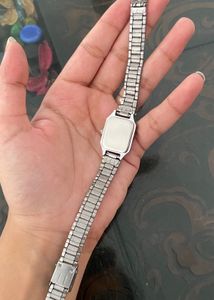 Elegant Silver Square Watch