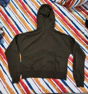 Cropped Hoodie Fleece Lined Zip-Up