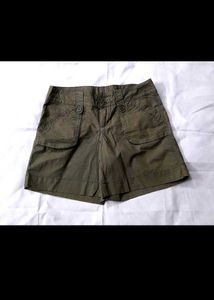 Olive Green Cargo Shorts
