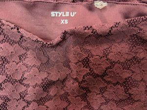 Elegant Burgundy Lace Dress