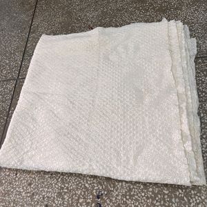 White Dress Material Clothes 7 Meter Approximately