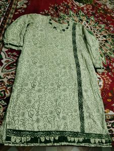 Elegant Light Green Printed Kurta