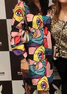 Multi color high low dress