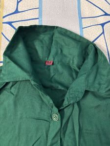 Green Button-Up Shirt