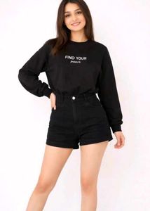 Black Graphic Sweatshirt Top | Like New | Bought f