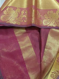 Elegant Maroon Saree with Golden Border