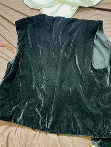 Embroidered Velvet Ethnic Vest