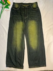 vintage Wash Wide Leg Jeans