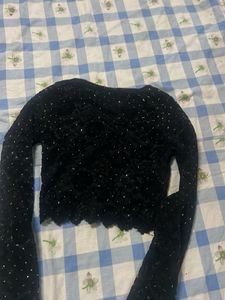 Sparkly Black Velvet top i bought it for 600 to