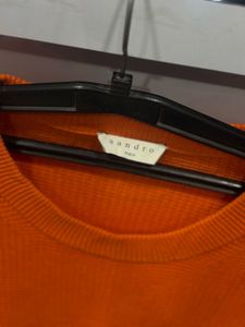 Vibrant Orange Knit Sweater