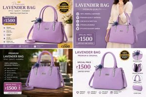 🔥Premium Lavender Handbag1500 rs  &amp; free secret g