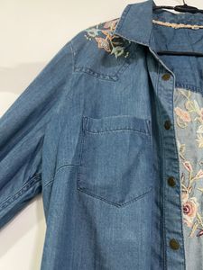 Light Weight Embroidered Denim Shirt
