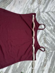 Maroon Slip Dress