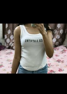 White Tank Top - EX STEVENS