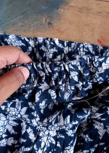 Blue &amp; White Printed Kurta Set