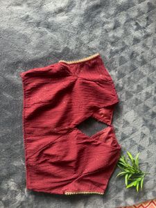 Never Used - Maroon Sequined Blouse - Tag was lost