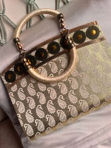 Party Wear Clutch Golden Co