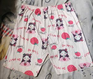 Cute Strawberry cutting Pajama Shorts