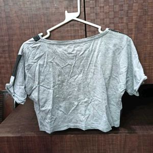 Grey Crop Top