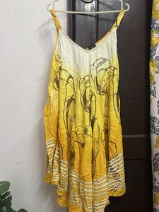 Yellow & White Patterned Sundress