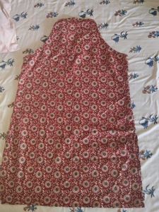 Maroon Floral Print Kurta