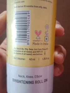 Brightening Neck, Elbow Roll-on
