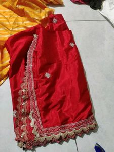Stunning Yellow &amp; Red Lehenga Choli Set