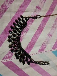 Elegant Black Beaded Choker Necklace